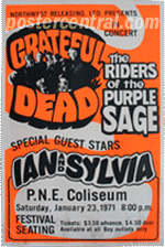 Grateful Dead and The Riders of the Purple Sage concert poster